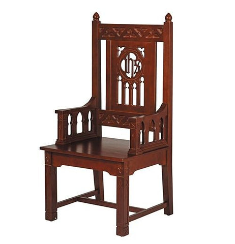 Florentine Collection Celebrant Chair - Walnut - Gerken's Religious Supplies