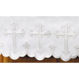 Scalloped Edge with Cross Altar Frontal - Two Sided, 64" - Gerken's Religious Supplies