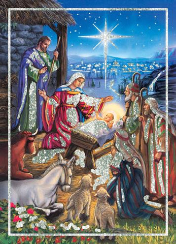 Nativity with the Shepherds Christmas Cards - Box - Gerken's Religious Supplies