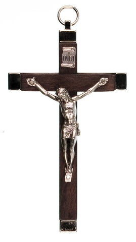 Brown Wood Crucifix 3-3/4" - Gerken's Religious Supplies