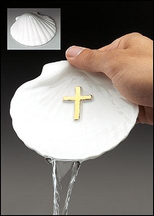 Porcelain Baptismal Shell - Gerken's Religious Supplies