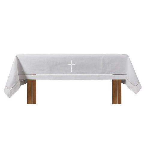 Eyelet and Embroidered Cross Altar Frontal