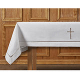Eyelet and Embroidered Cross Altar Frontal