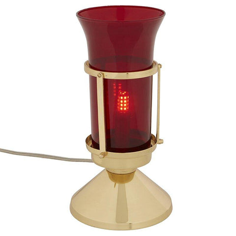 Sanctuary Lamp with Ruby Globe - Electric - Gerken's Religious Supplies