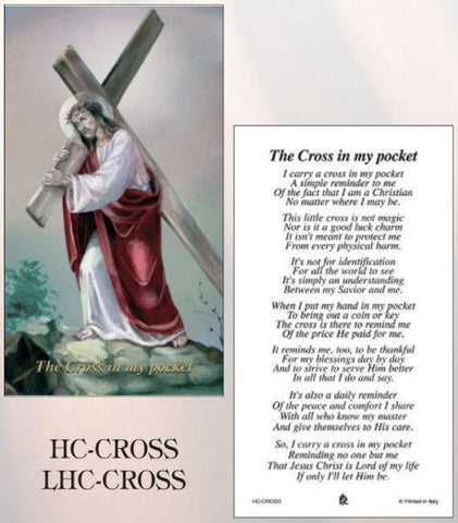 Cross Paper Holy Cards - Box of 100 - Gerken's Religious Supplies