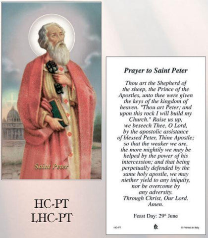 St. Peter Paper Holy Cards - Box of 100 - Gerken's Religious Supplies