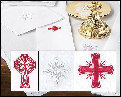 Assorted Cross Chalice Pall - Linen/Cotton - Gerken's Religious Supplies