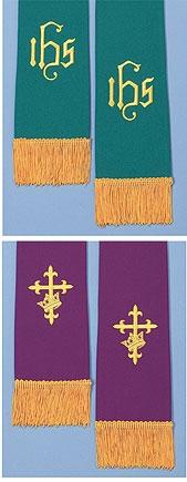 Reversible Stole - Purple/Green - Gerken's Religious Supplies