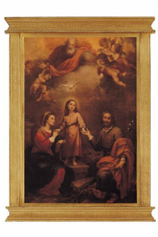 Holy Family Florentine Plaque by Murillo 22 x 30" - Gerken's Religious Supplies