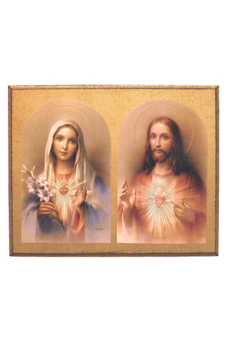 SHJ and IHM Florentine Plaque 10 x 8.5" - Gerken's Religious Supplies