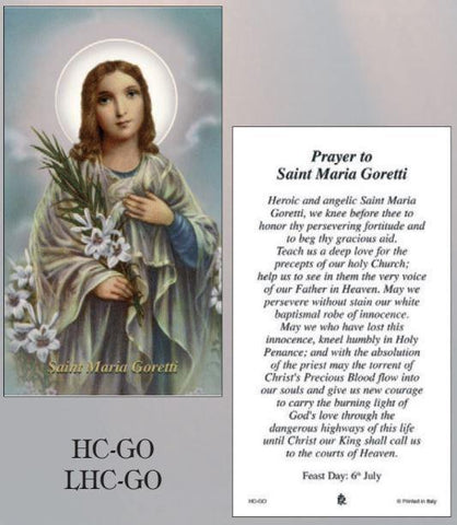 Maria Goretti Laminated Holy Card - Gerken's Religious Supplies