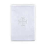 Jerusalem Cross Lavabo Towel - 100% Linen - Gerken's Religious Supplies