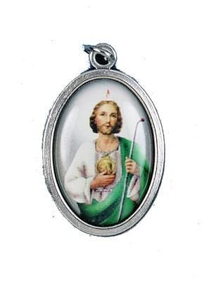 St. Jude Oxidized Picture Medal - Gerken's Religious Supplies