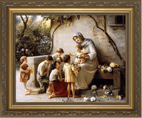 Adoration by Guiseppe Magni Framed Art - 16" X 20" - Gerken's Religious Supplies