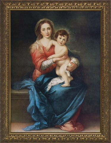 Virgin with Child by Murillo Framed Art - 8" X 10" - Gerken's Religious Supplies