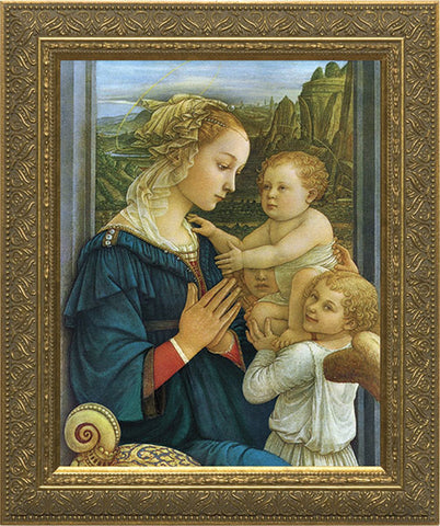 Virgin with Child by Lippi Framed Art - 8" X 10" - Gerken's Religious Supplies