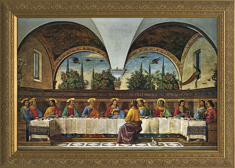 Last Supper by Ghirlandaio Framed Art - 16" X 24" - Gerken's Religious Supplies
