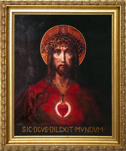 For God So Loved The World - Standard Gold Framed Art - 16" X 20" - Gerken's Religious Supplies