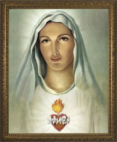 Traditional Immaculate Heart Framed Art - 8" X 10" - Gerken's Religious Supplies
