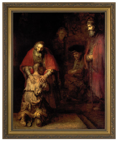 Prodigal Son by Rembrandt - Gold Framed Art - 12" X 16" - Gerken's Religious Supplies
