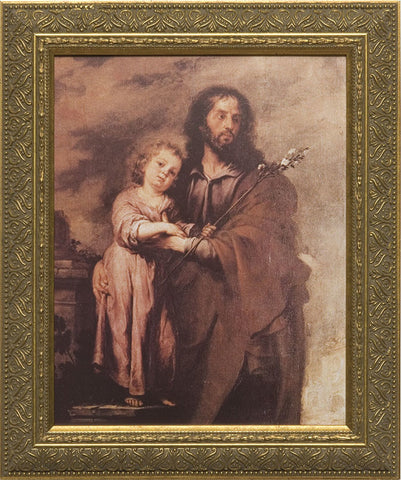 St. Joseph by Murillo Framed Art - 8" X 10" - Gerken's Religious Supplies