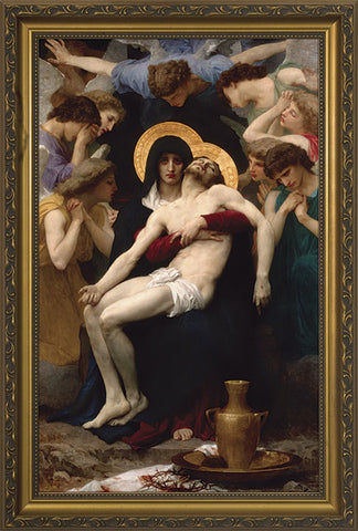 La Pieta - Standard Gold Framed Art - 10 " X 16" - Gerken's Religious Supplies