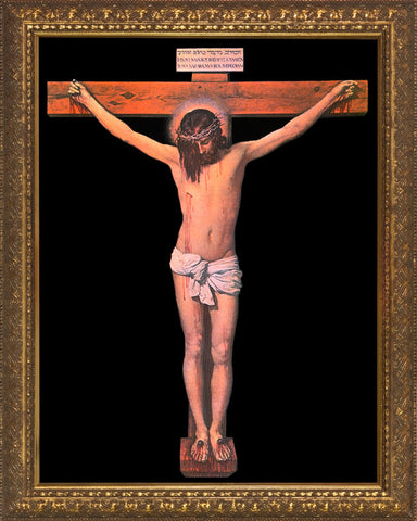 Crucifixion by Velazquez - Gold Framed Art - 12" X 16" - Gerken's Religious Supplies