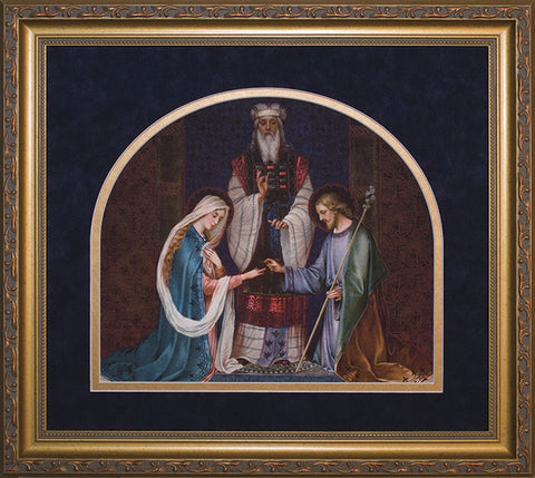 Wedding of Joseph & Mary Framed Image - 16" X 18" - Gerken's Religious Supplies
