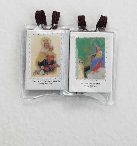 Brown Laminated Scapular - Gerken's Religious Supplies