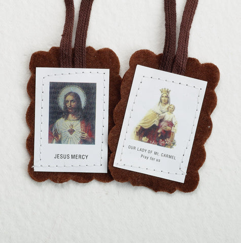 Brown Cloth Scapular - Gerken's Religious Supplies