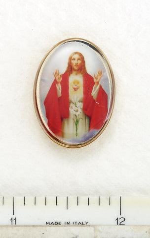 Sacred Heart of Jesus Lapel Pin - Large - Gerken's Religious Supplies