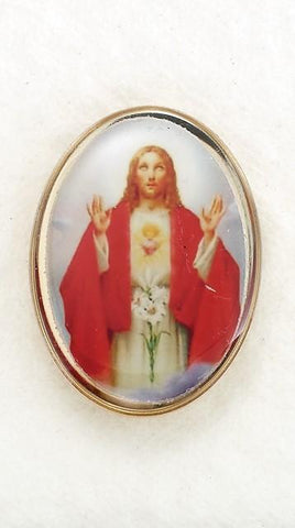 Sacred Heart of Jesus Lapel Pin - Small - Gerken's Religious Supplies