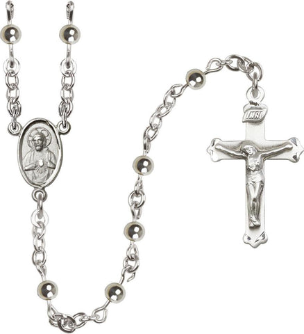 5mm Sterling Silver Mother of Pearl Rosary - Gerken's Religious Supplies