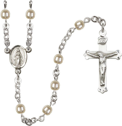 4mm Faux Pearl Rosary - Gerken's Religious Supplies