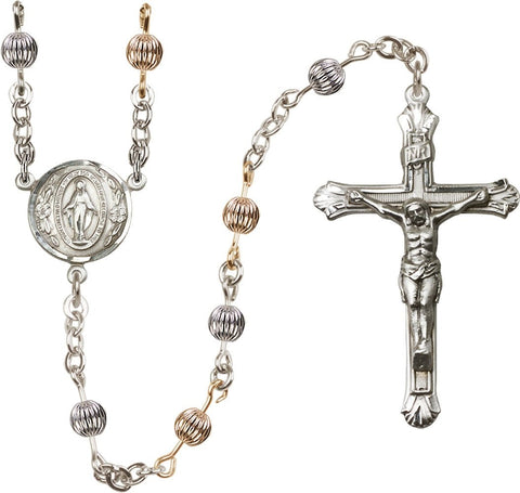 5mm Sterling Silver Corrugated Rosary - Gerken's Religious Supplies