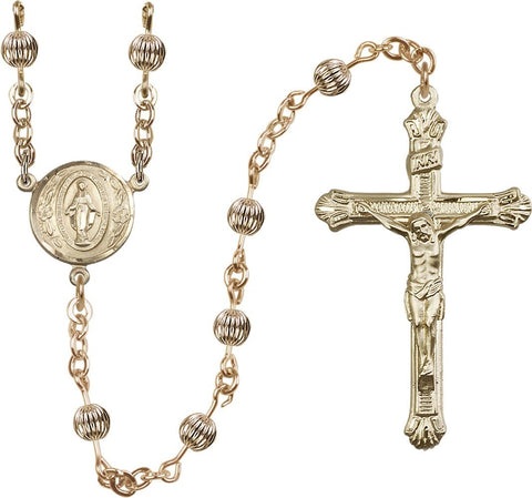 5mm 14 Karat Gold Corrugated Rosary - Gerken's Religious Supplies
