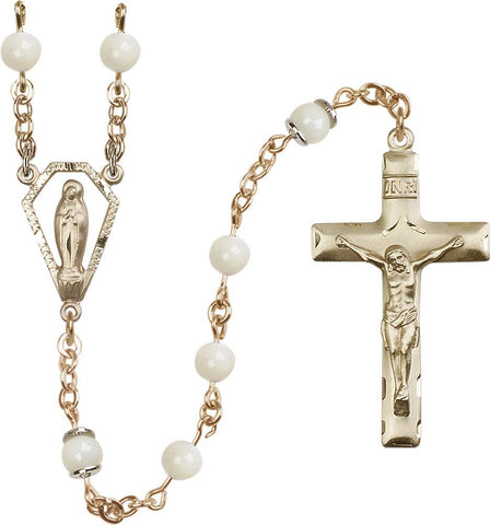 6mm Mother of Pearl Rosary - Gerken's Religious Supplies
