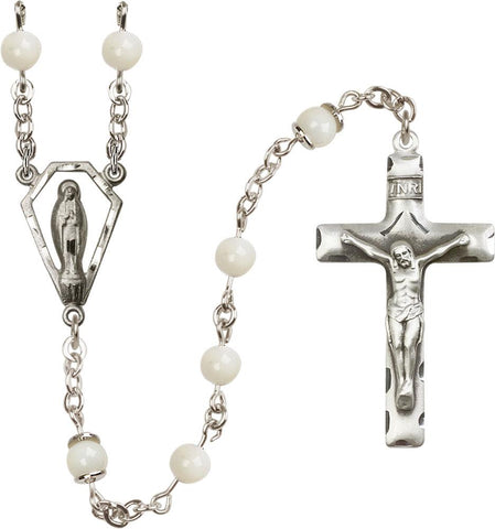 6mm Mother of Pearl Rosary - Gerken's Religious Supplies