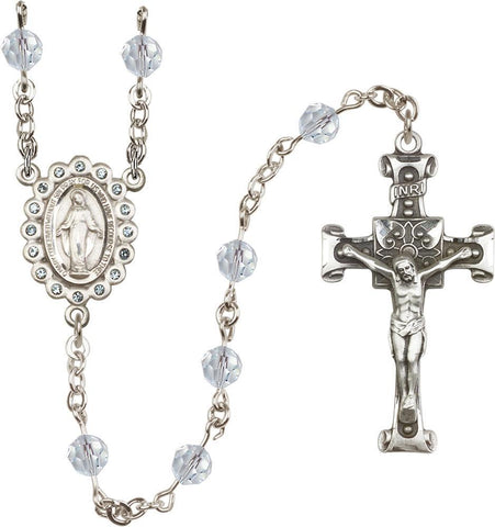 6mm Lt. Azore Swarovski Rosary - Gerken's Religious Supplies