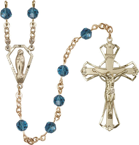 6mm Indocolite Swarovski Rosary - Gerken's Religious Supplies