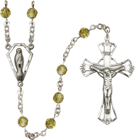 6mm Lime Swarovski Rosary - Gerken's Religious Supplies