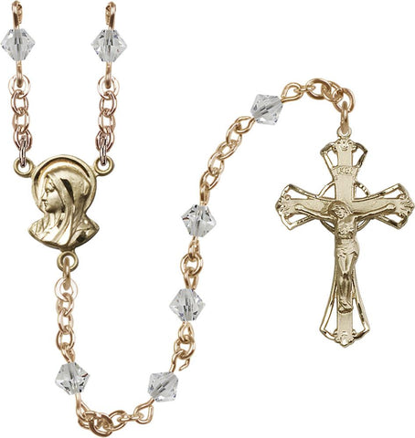 5mm Crystal Swarovski Rundell-Shaped Rosary - Gerken's Religious Supplies