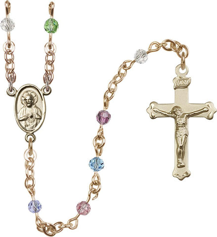 4mm Multi-Color Swarovski Rosary - Gerken's Religious Supplies
