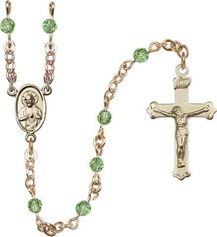 4mm Peridot Swarovski Rosary - Gerken's Religious Supplies