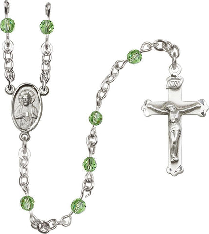 4mm Peridot Swarovski Rosary - Gerken's Religious Supplies