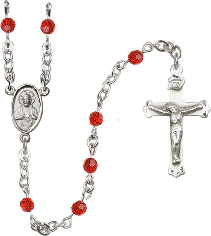 4mm Ruby Swarovski Rosary - Gerken's Religious Supplies