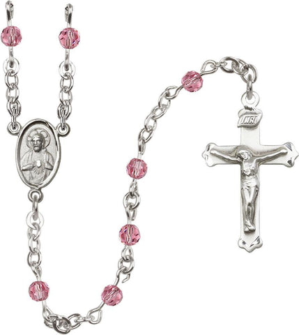 4mm Rose Swarovski Rosary - Gerken's Religious Supplies