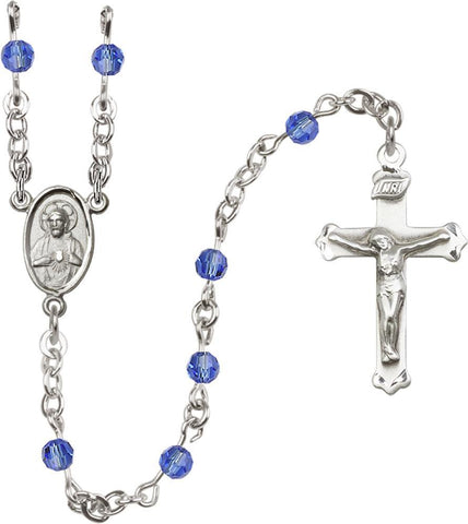 4mm Sapphire Swarovski Rosary - Gerken's Religious Supplies