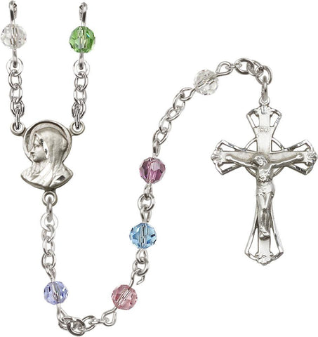 5mm Multi-Color Swarovski Rosary - Gerken's Religious Supplies