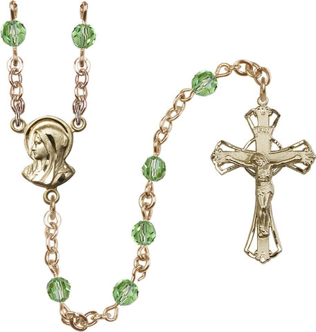 5mm Peridot Swarovski Rosary - Gerken's Religious Supplies